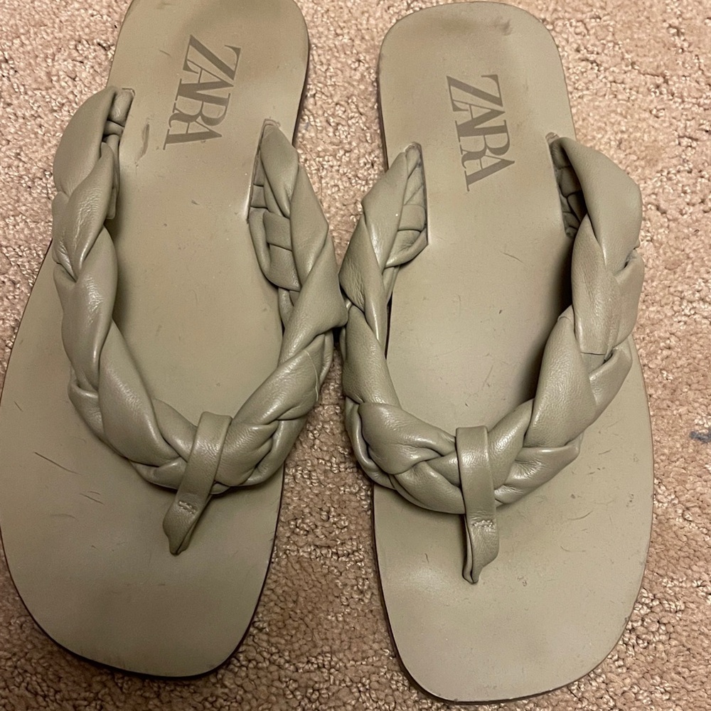 Zara Women's Braided Sandals - Sage Green